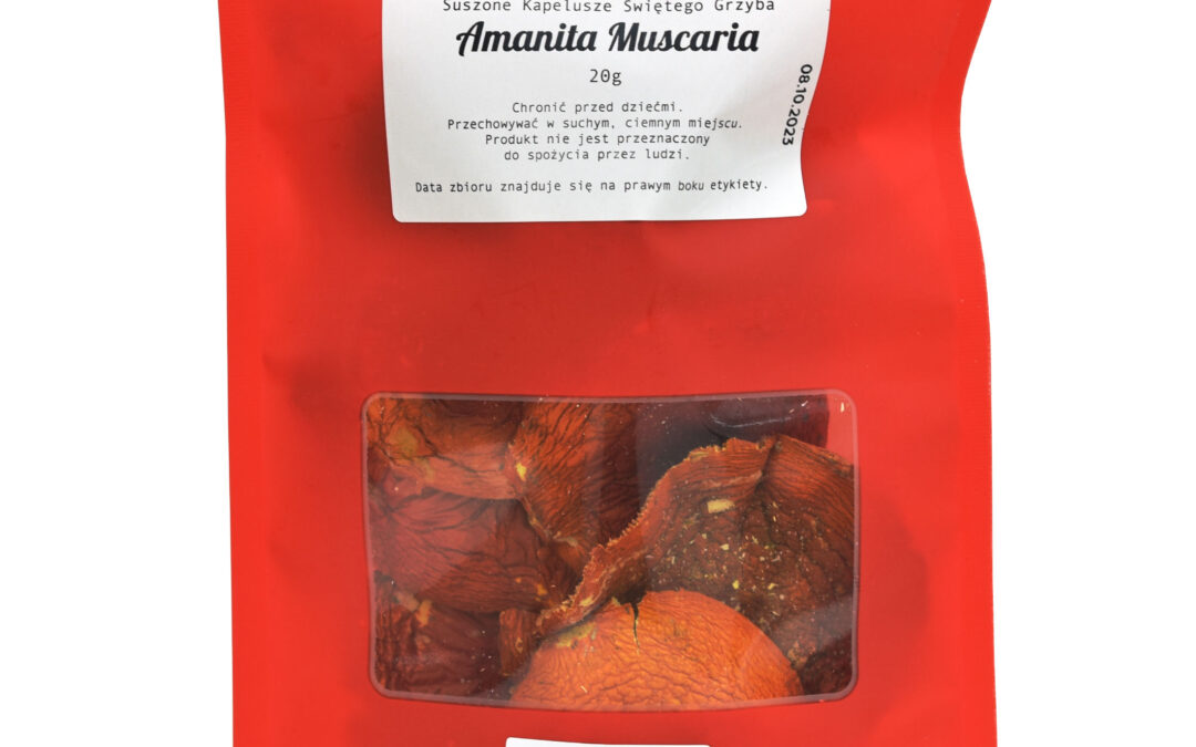 Amanita Muscaria – Muchomor Czerwony – PREMIUM – suszone kapelusze – 20g